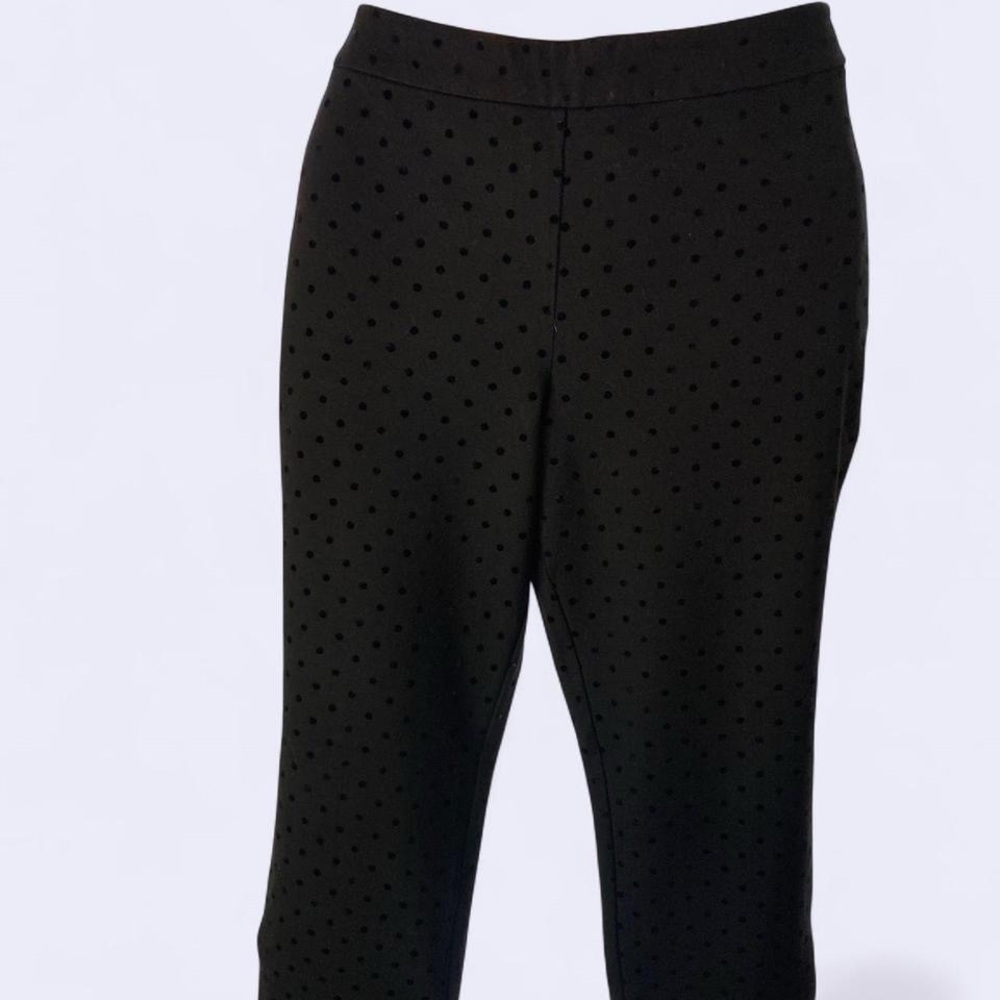 Talbots Black Pants with Polka Dots